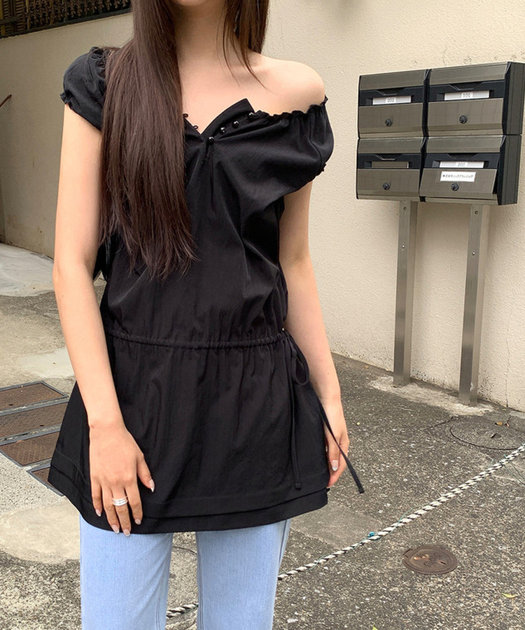レイヤードミニワンピース BLACK