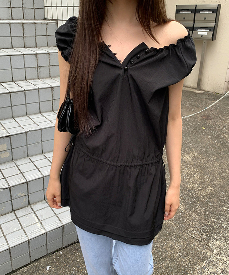 レイヤードミニワンピース BLACK