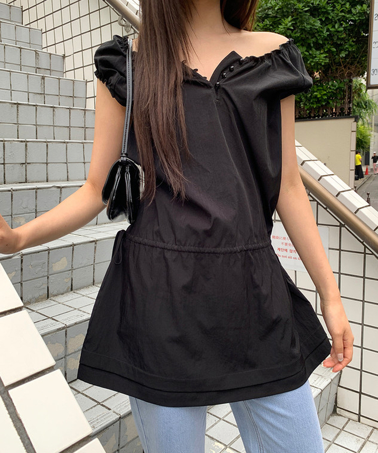 レイヤードミニワンピース BLACK