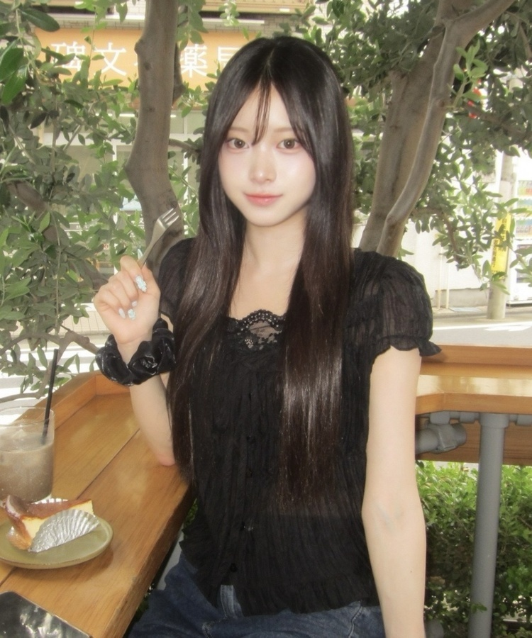 셔링 쉬폰 블라우스 블랙