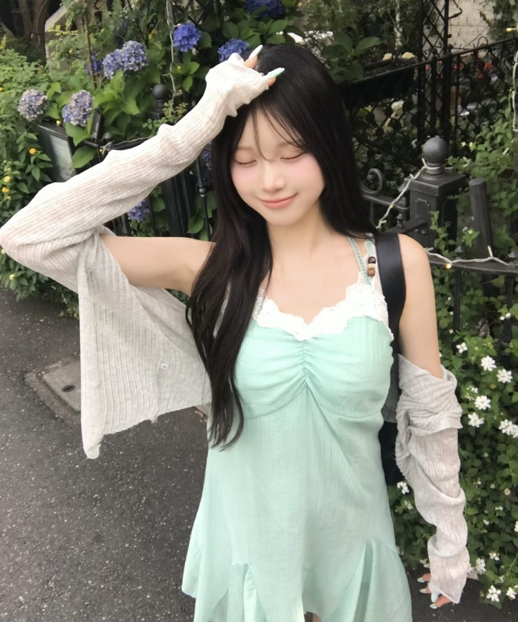 시스루 골지 슬림 가디건 연그레이
