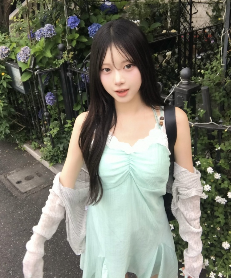 시스루 골지 슬림 가디건 연그레이