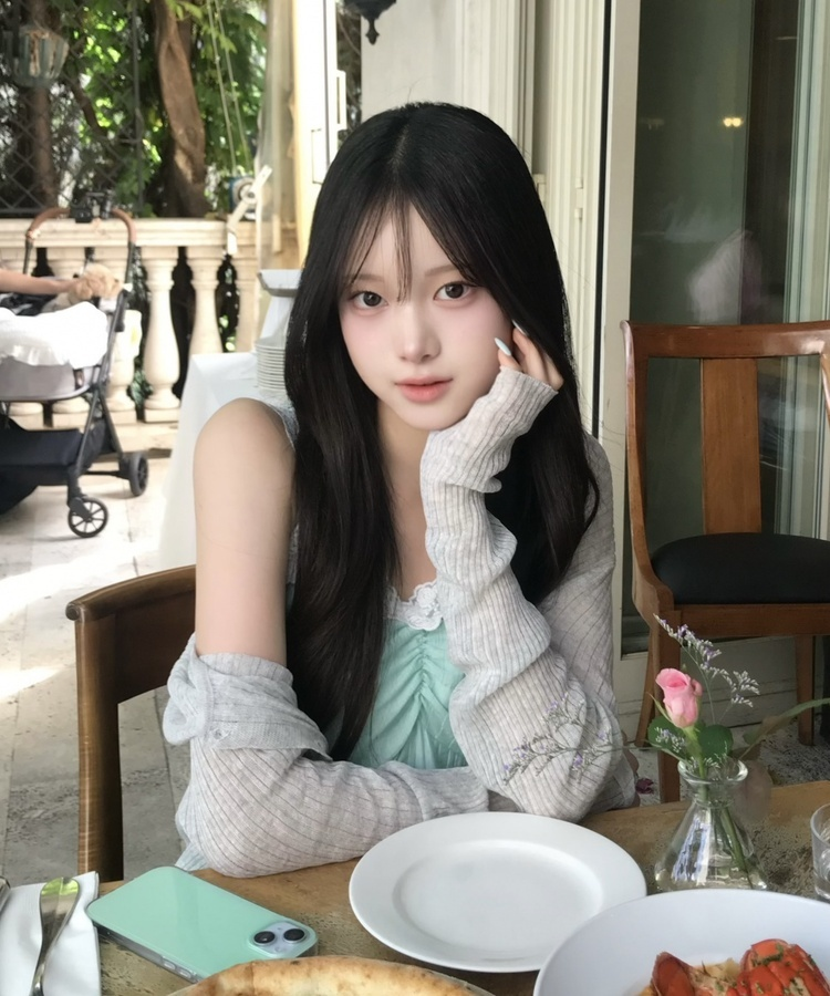 시스루 골지 슬림 가디건 연그레이