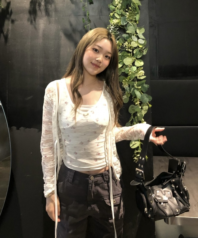 【SET】플라워 레이스 가디건 + 캐미솔 아이보리
