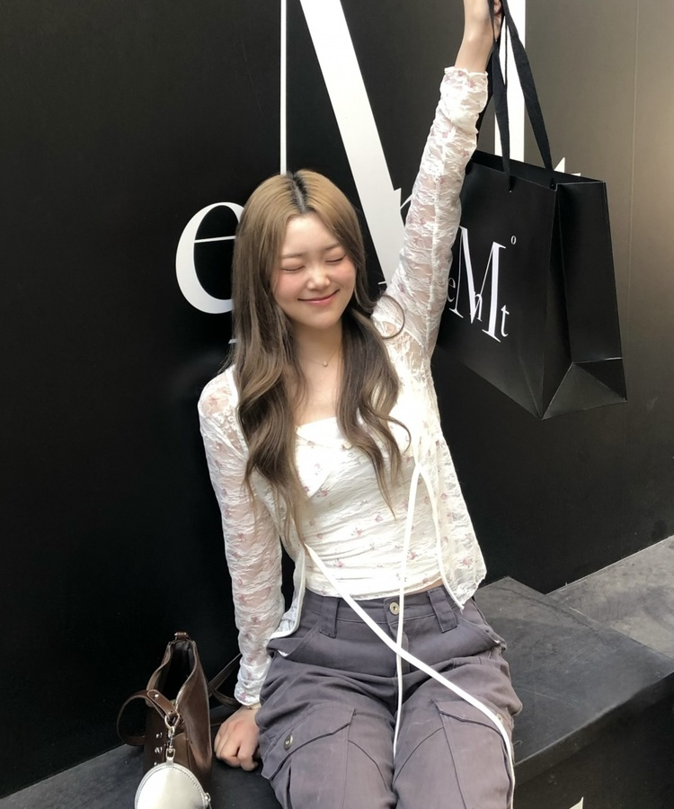 【SET】플라워 레이스 가디건 + 캐미솔 아이보리