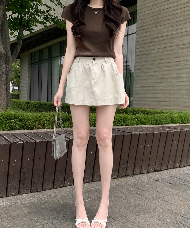 キャップスリーブサマーニット(5color) CHESTNUT BROWN