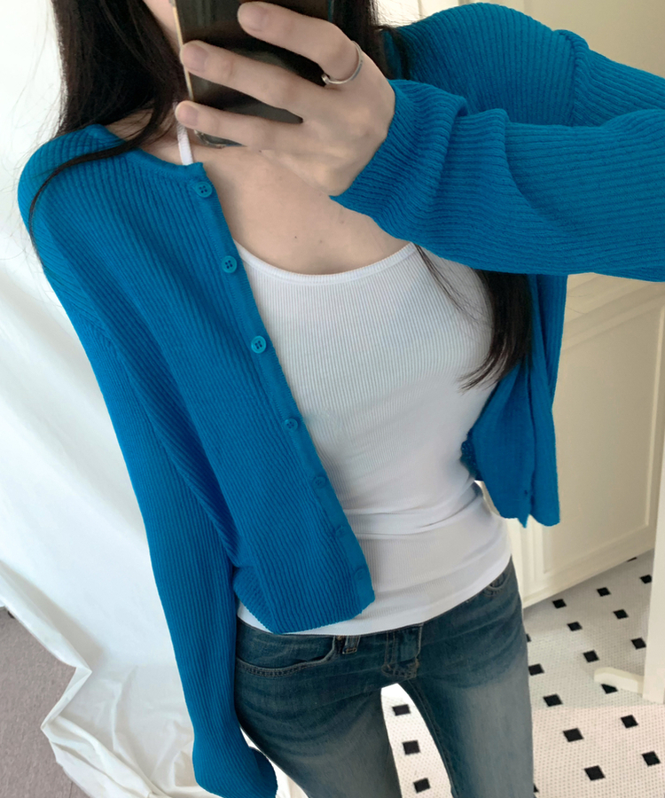 リボンホルターネックキャミソール(7color) IVORY