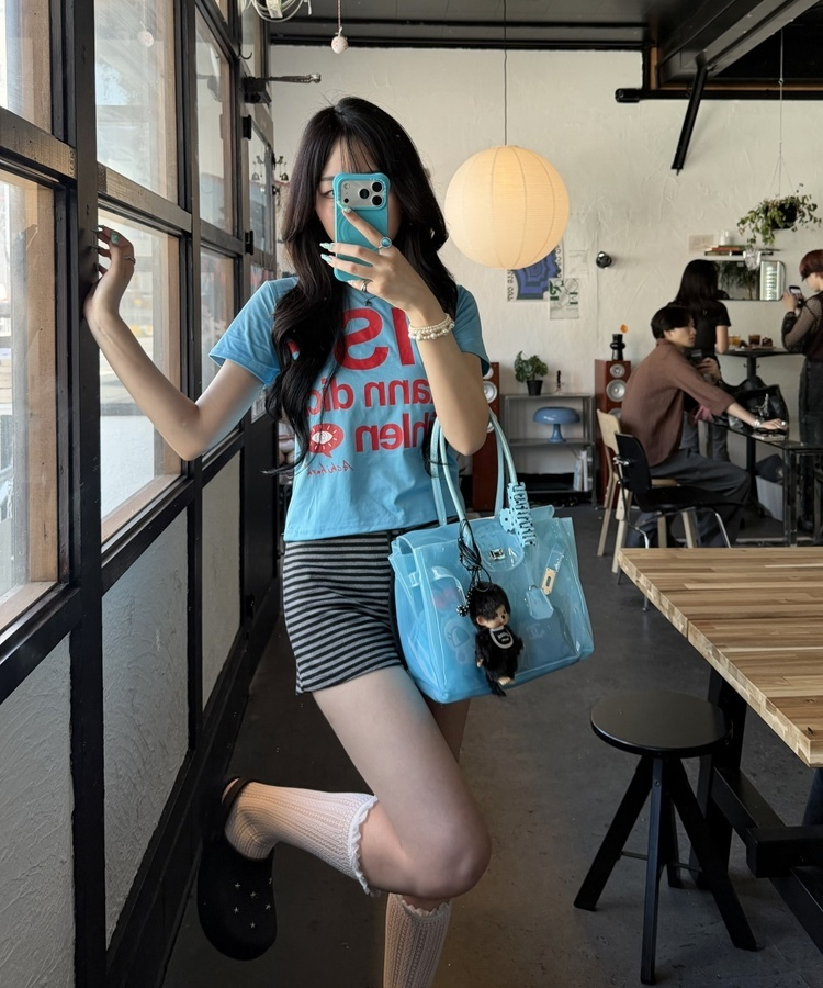 레이스 프릴 삭스 화이트