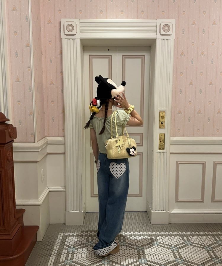 【키링 세트】디자인 미니 보스턴백 옐로우
