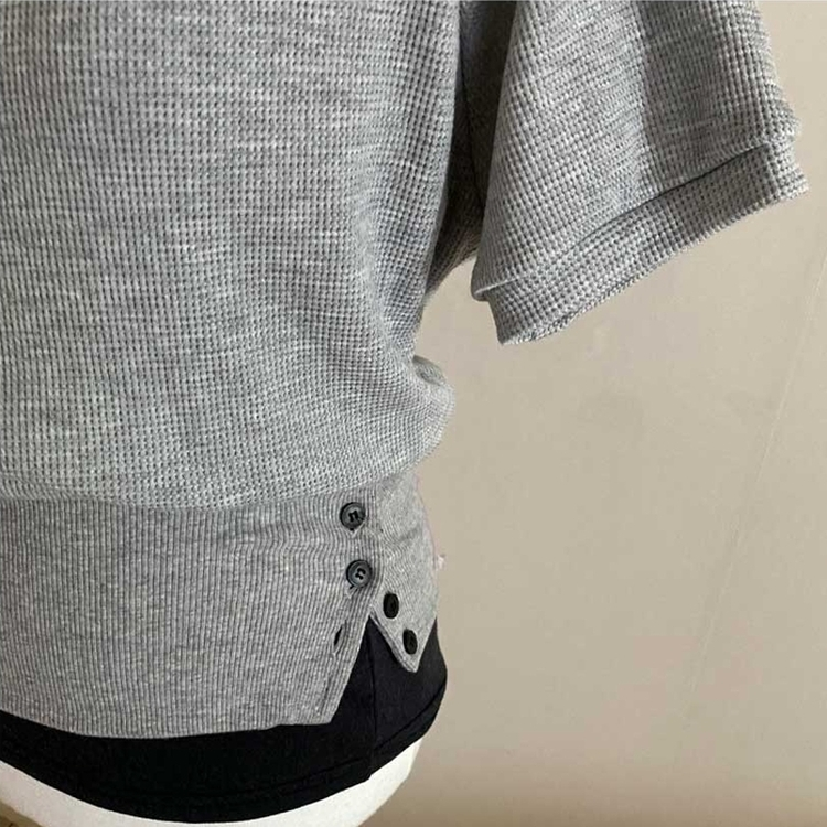 スリムホルターネックオフショル半袖Tシャツ