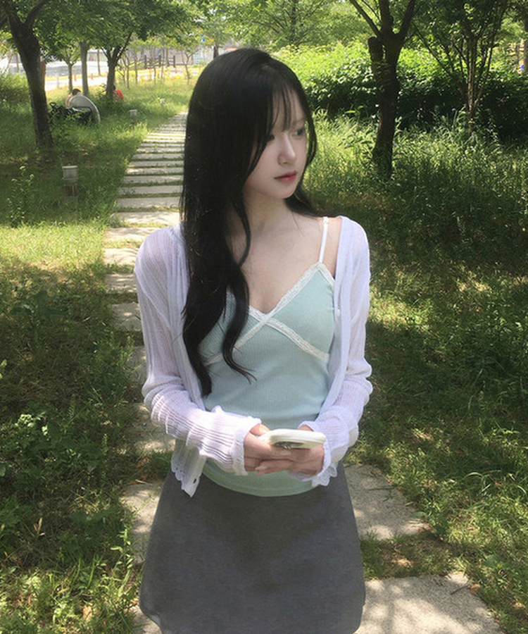 リブレースキャミソール(6color) MINT