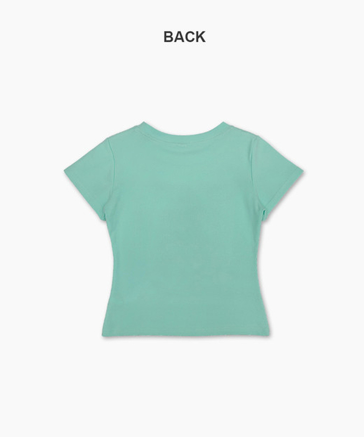 フォントレタリングクロップ半袖Tシャツ