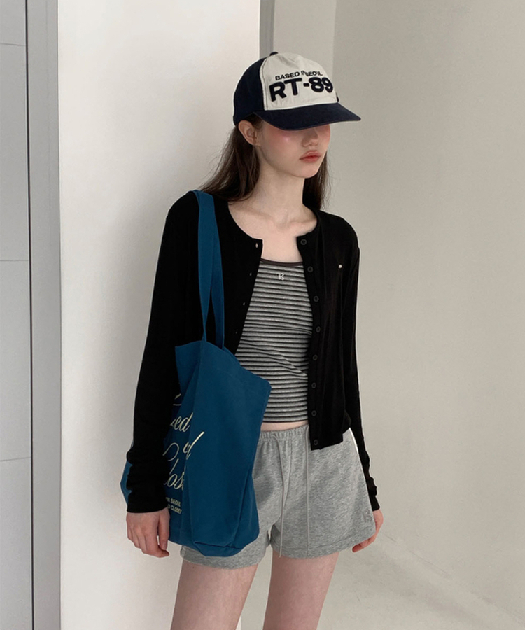 レタリングスクエアトートバッグ BLUE