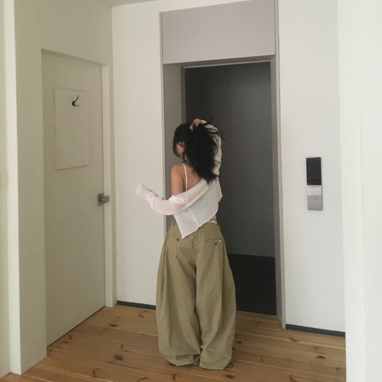ルーズフィットクロップシアーカーディガン WHITE