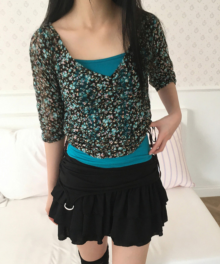 ベーシックカラーキャミソール(6color) TEEL BLUE