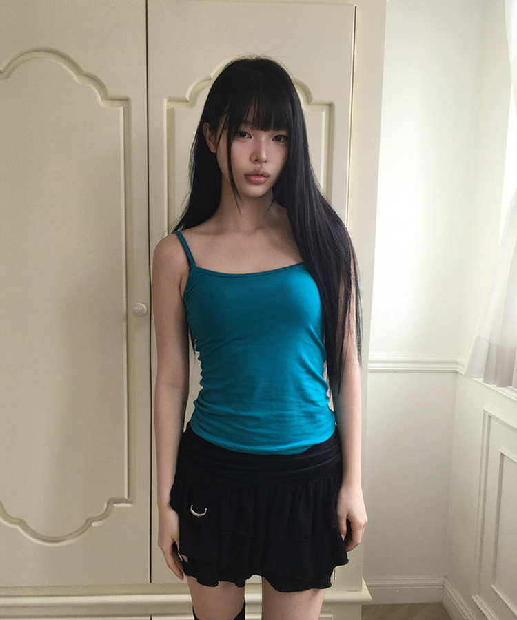 ベーシックカラーキャミソール(6color) TEEL BLUE