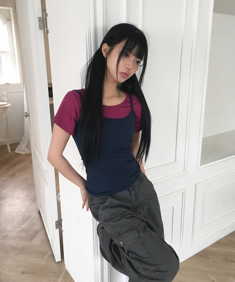 ベーシックカラーキャミソール(6color) NAVY