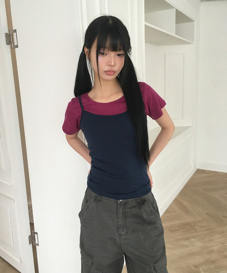 ベーシックカラーキャミソール(6color) NAVY