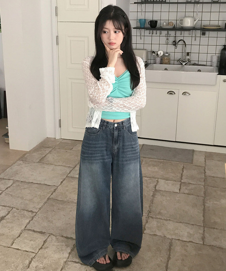 루빈 레이스 버튼 슬림핏 가디건 살안타 휴가룩 살안타가디건 아이보리