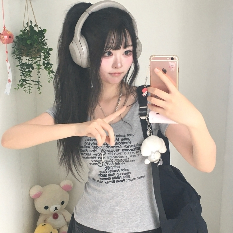 ヴィンテージUネックスリム半袖Tシャツ(5color) MELANGE