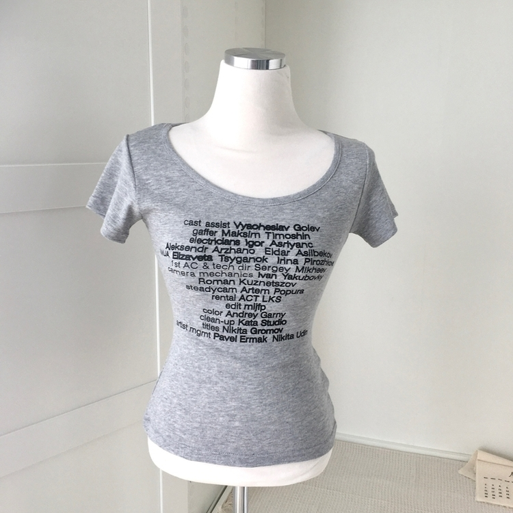 ヴィンテージUネックスリム半袖Tシャツ(5color)