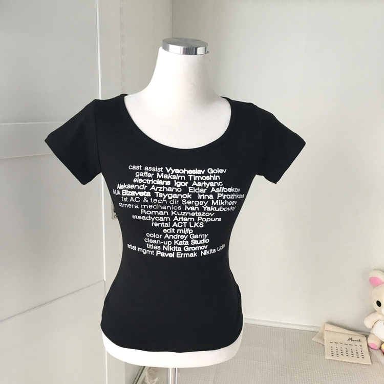 ヴィンテージUネックスリム半袖Tシャツ(5color)