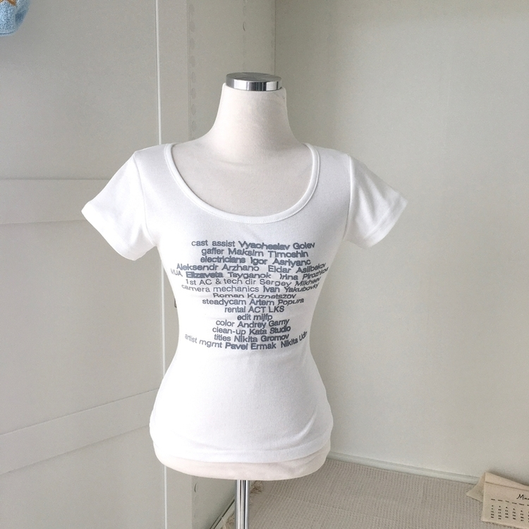 ヴィンテージUネックスリム半袖Tシャツ(5color)