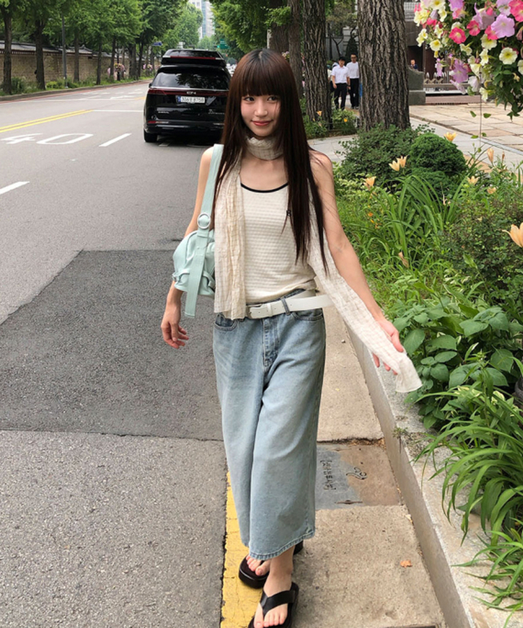 レースチェックスカーフ YELLOW