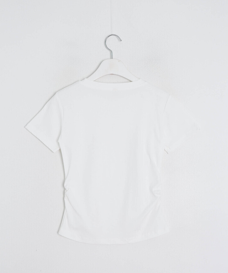 メタルボタンショルダーシャーリングTシャツ