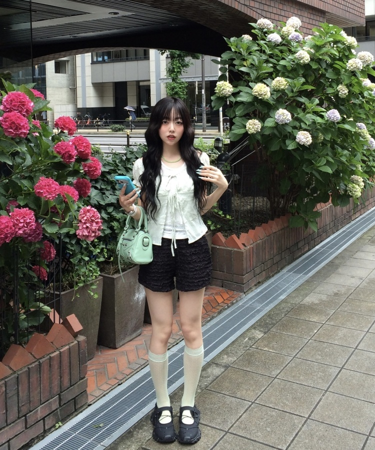 メッシュレースニーソックス MINT