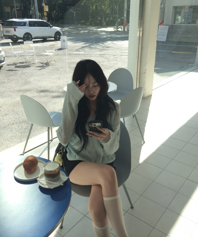 시스루 여름 니트 연소라