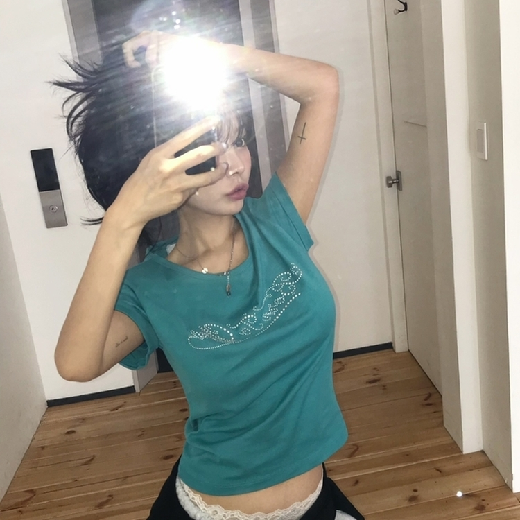 ロールアップキュービックスリム半袖Tシャツ MINT