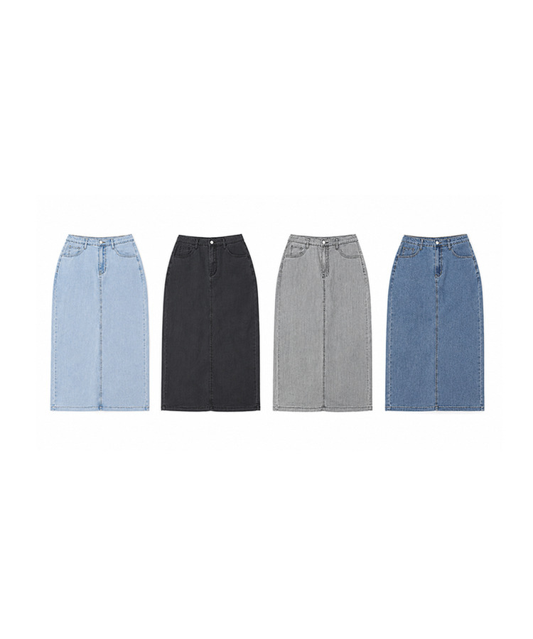 【丈別】バックスリットロングスカート