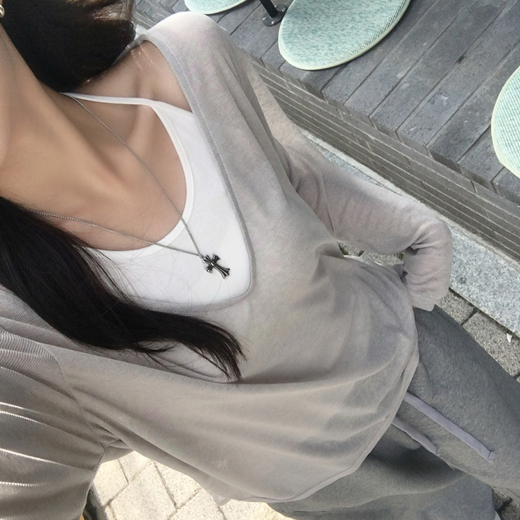 여름 내내 활용도 높은 두아 삼각 홀터넥 여름 베이직 골지 레이어드 나시 슬림핏 이너 슬리브리스 데일리 상의 5color 아이보리