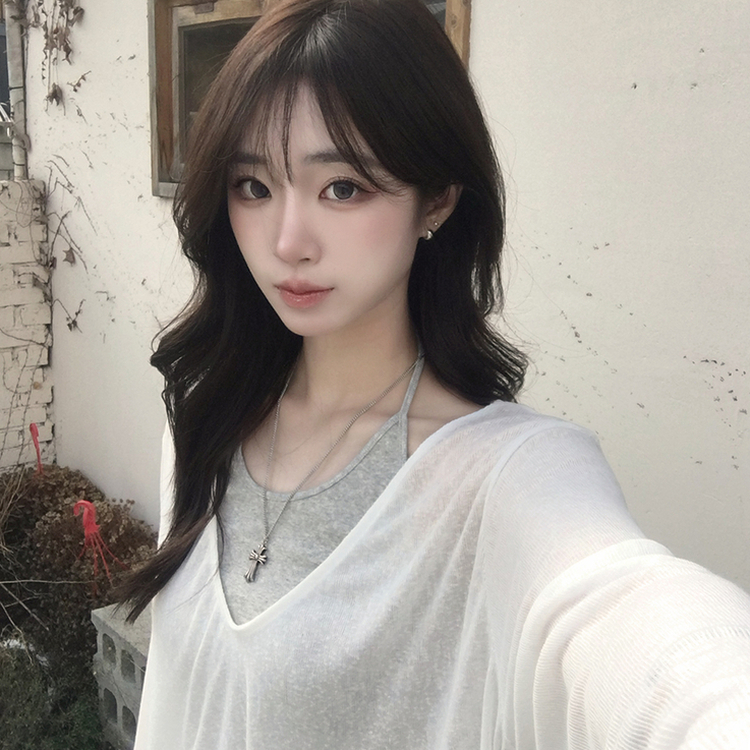 여름 내내 활용도 높은 두아 삼각 홀터넥 여름 베이직 골지 레이어드 나시 슬림핏 이너 슬리브리스 데일리 상의 5color 메란지