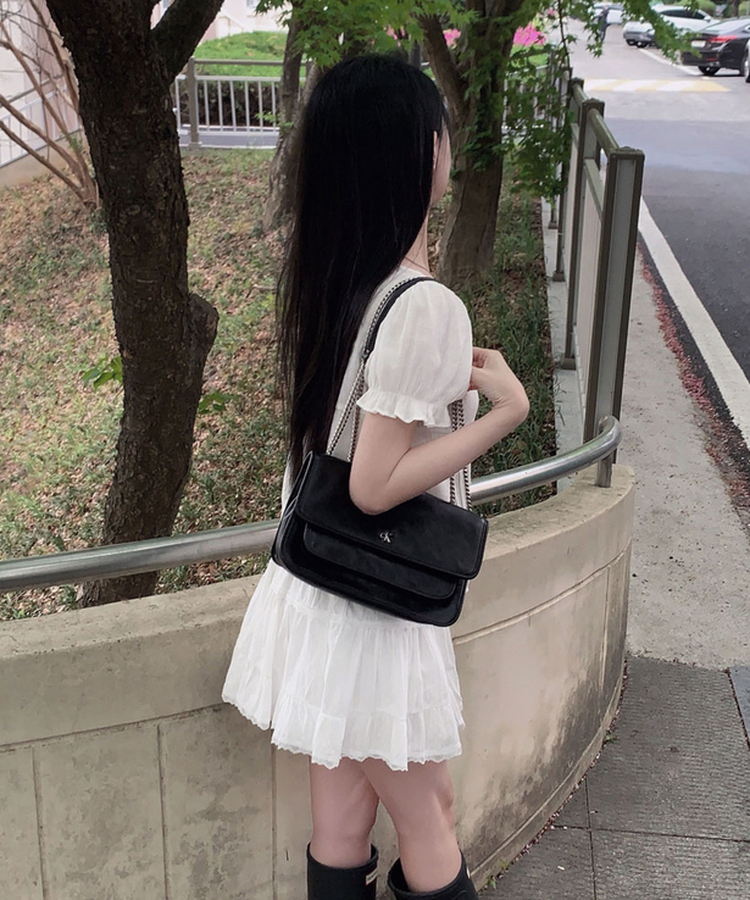 レースティアードミニスカート IVORY