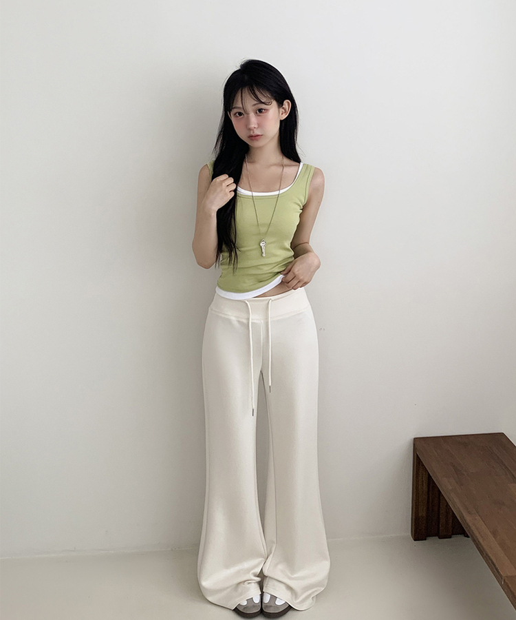 ローライズルーズブーツカットトレーニングパンツ(6color) CREAM