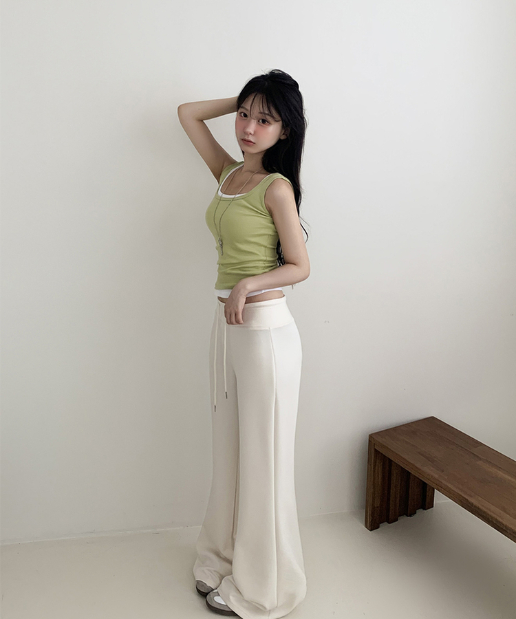 ローライズルーズブーツカットトレーニングパンツ(6color) CREAM