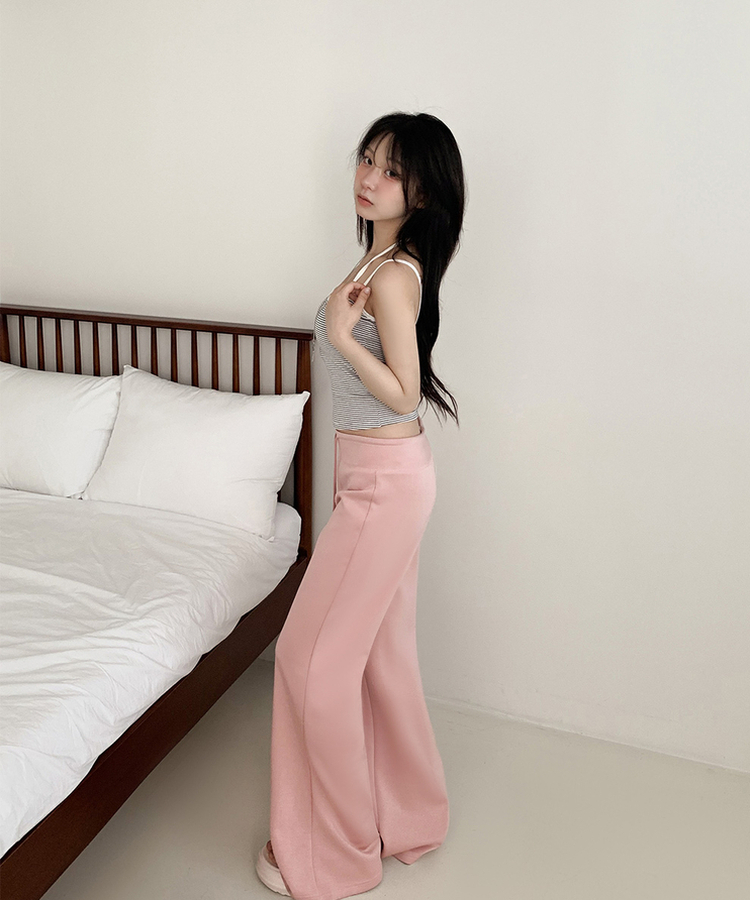 ローライズルーズブーツカットトレーニングパンツ(6color) PINK