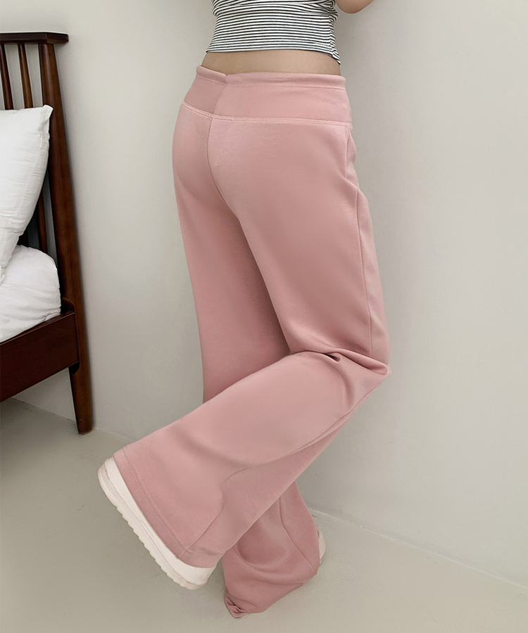 ローライズルーズブーツカットトレーニングパンツ(6color) PINK