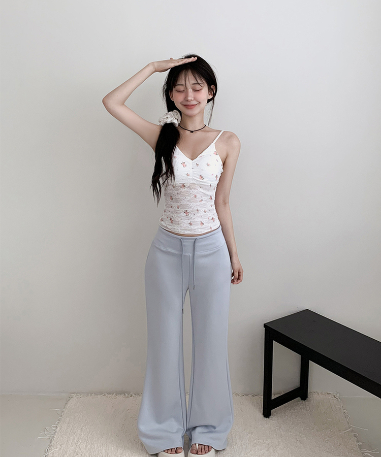 ローライズルーズブーツカットトレーニングパンツ(6color) SKY BLUE