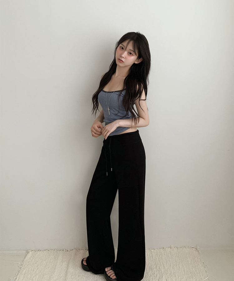 ローライズルーズブーツカットトレーニングパンツ(6color) BLACK