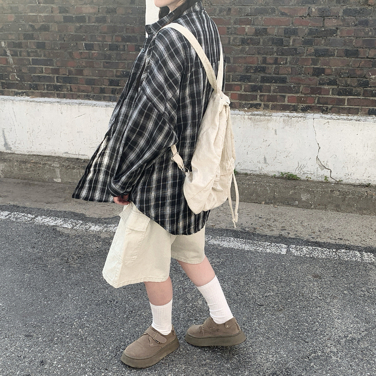 Aラインカーゴバミューダパンツ LIGHT BEIGE