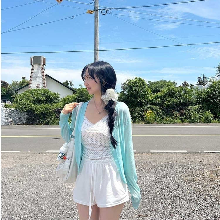 ドットレースキャミソール WHITE