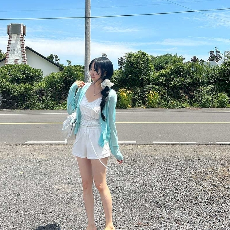 ハイウエストバンディングショートパンツ WHITE