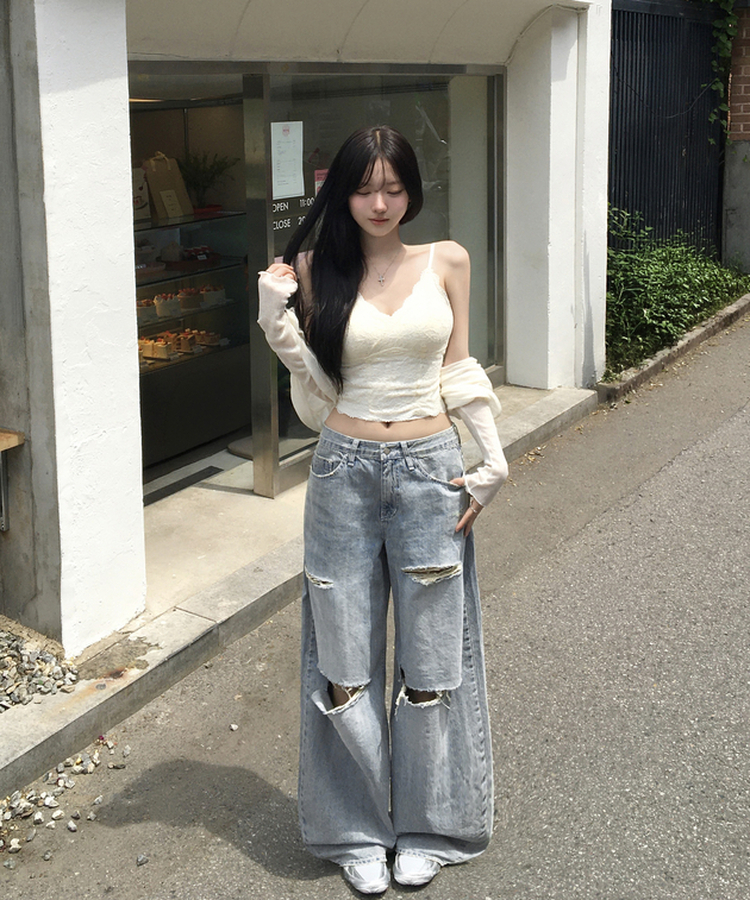 렌키 레이스 캡내장 끈 나시 슬리브리스 민소매 이너 끈조절 레이어드 코디필수템 란제리코어 데일리 데이트룩 꾸꾸꾸 여름신상여름나시 아이보리