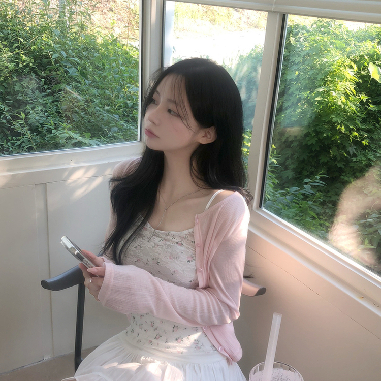 小花柄レースシアーキャミソール IVORY
