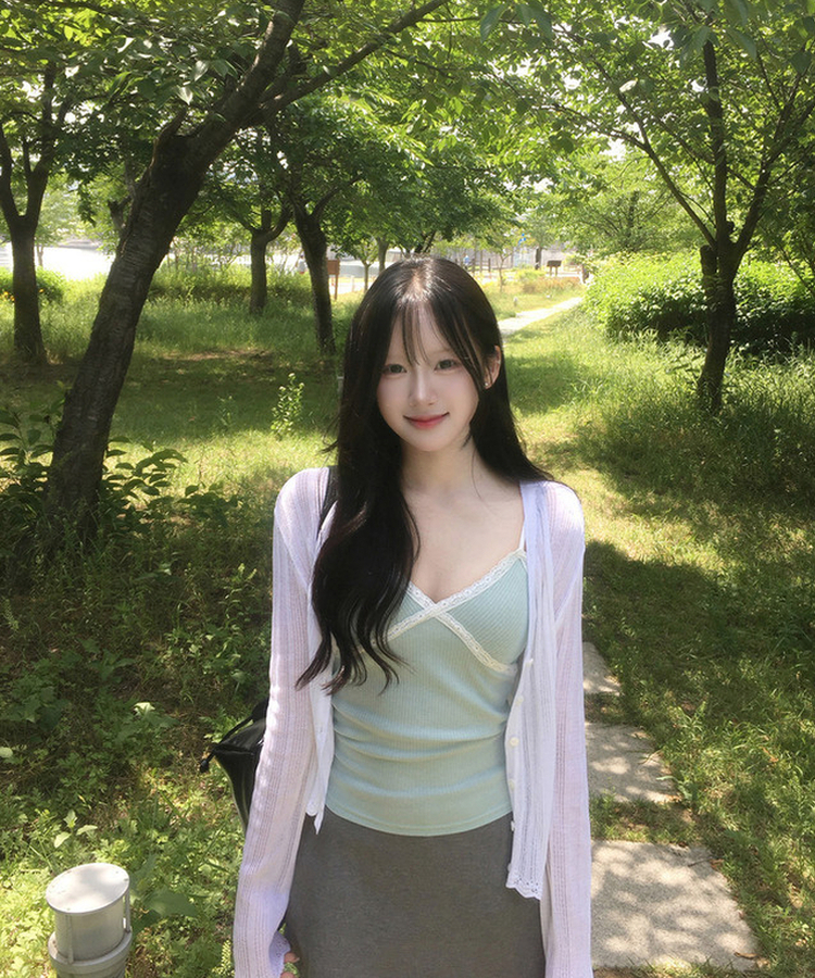 シースルーレース長袖カーディガン(5color) IVORY