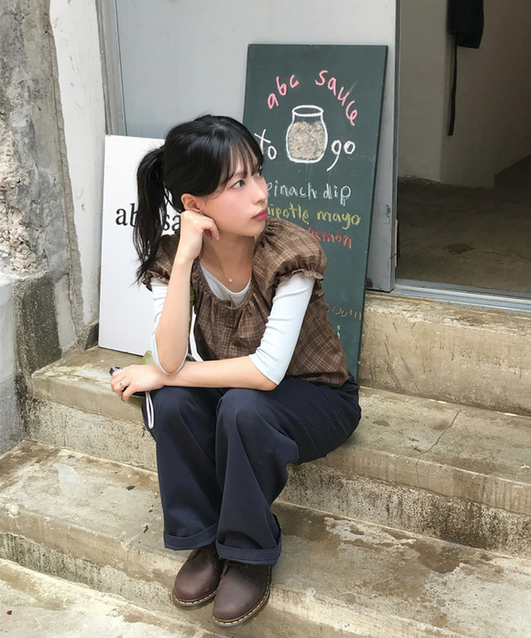 ベーシック7分丈Tシャツ(5color) SKY BLUE