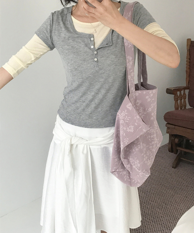 フラワーキャンバストートバッグ LIGHT PURPLE